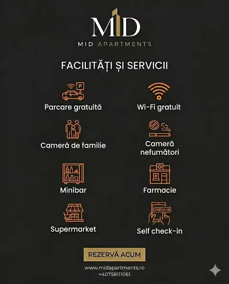 Reședința Mid Azure | Parcare gratuită | Check-in independent